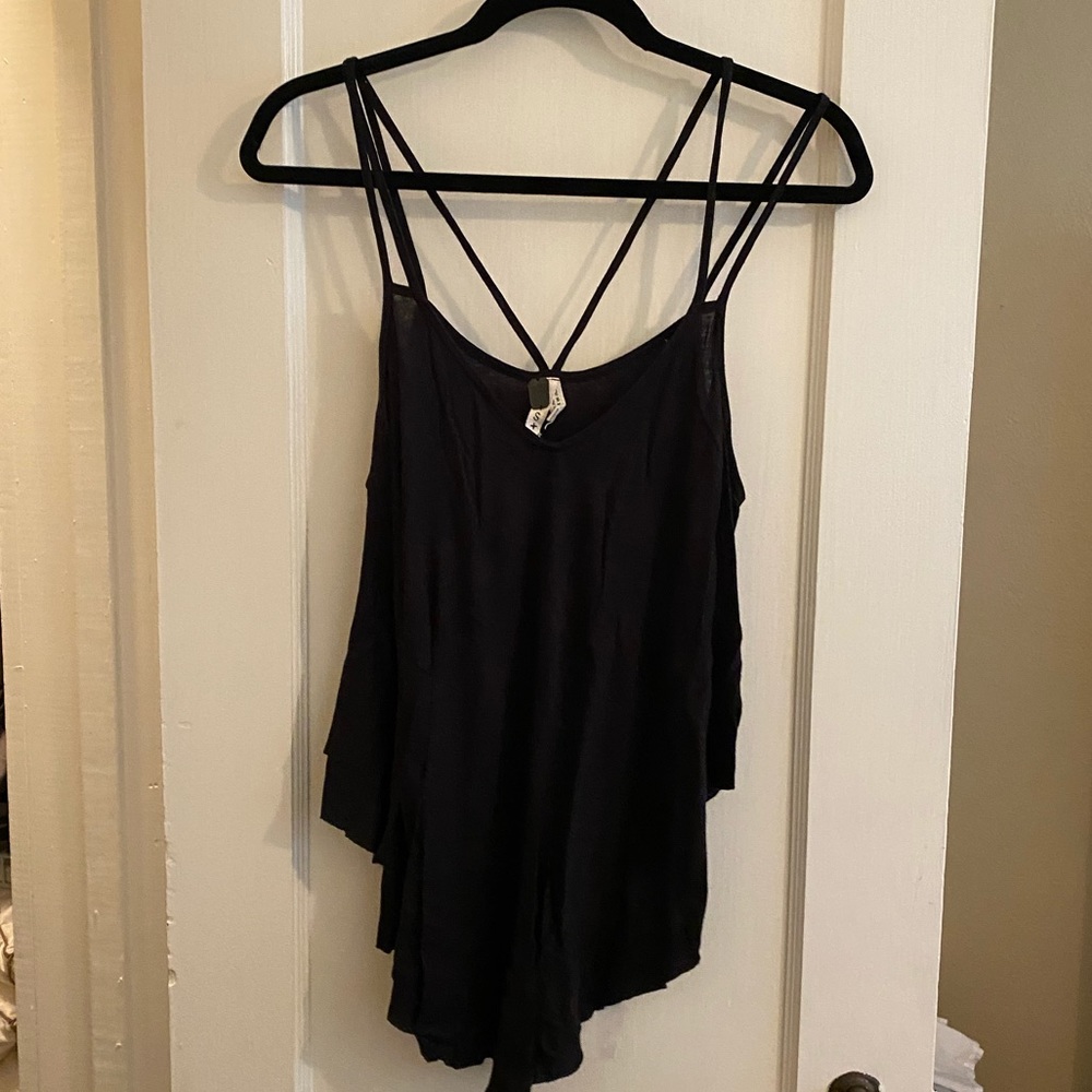 Free People Strappy Black Tank